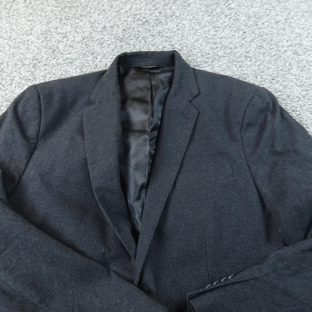 Banana Republic Blazer Mens 44 Gray Black Tailored Sport Coat Suit Jacket Top